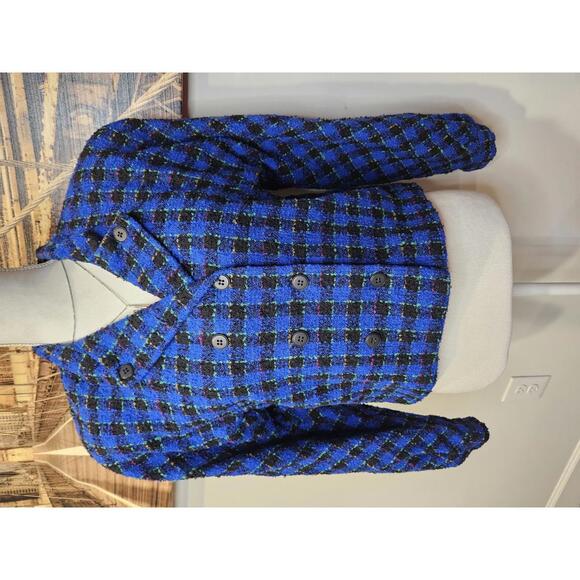 Vintage Doncaster Blue Plaid Double-Breasted Jacket #215 - Picture 1 of 9